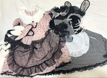 코스프레 핑크 블랙 묶음 판매