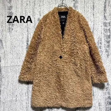 자라 보아 자켓 카멜 베이지 S 폴리에스테르 100% 컨디션 최상