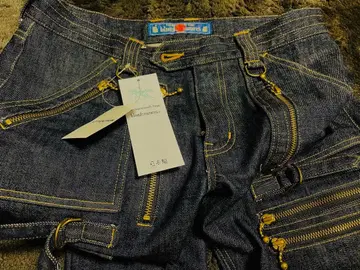 blackmeans 블랙 인디고 골드 zip 스트레치 팬츠