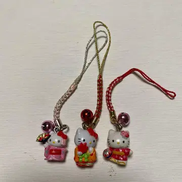 [ 지역 한정 ] 기모노 키티 스트랩 3개 세트