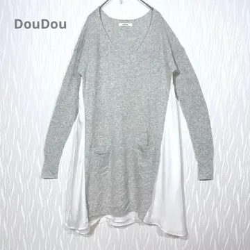 DouDou (두두) 캐시미어 혼방 니트 원피스 이소재 도킹