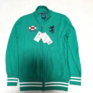 택 포함 미사용 새상품 어드미럴 골프 니트 집업 자켓 그린