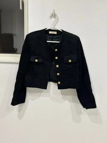 Fran Garnish 노카라 자켓 블랙