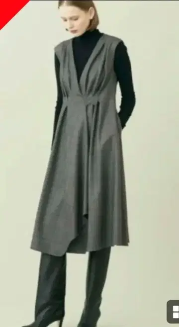 투모로우랜드 컬렉션 울 오버롤 스커트 36