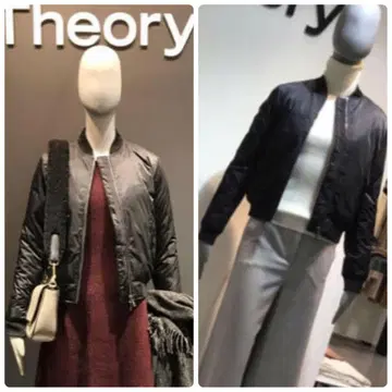 띠어리 theory MA-1 다운 자켓 퀼팅 블루종