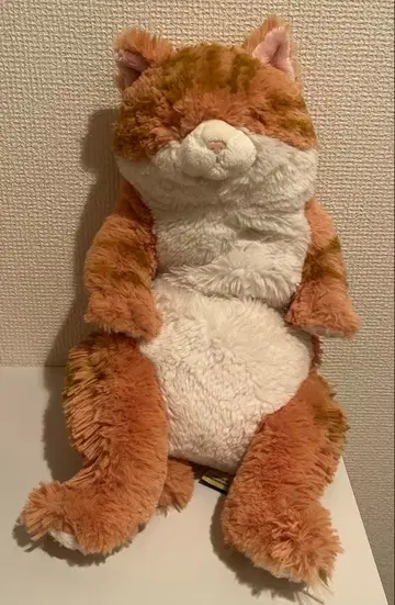 무릎 고양이 쌔근쌔근 봉제 인형 브라운 고양이 봉제 인형