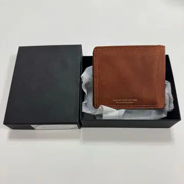 미사용 새상품 천연 가죽 접이식 지갑