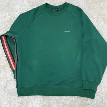 SILAS 맨투맨 XL 자수 라인 래글런 그린