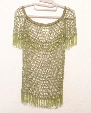 이집트산 밸리댄스 비즈 반팔 상의