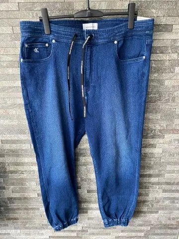 하자품 Calvin Klein 고 스트레치 데님 조거 팬츠