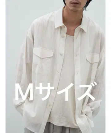 LIDNM 워시드 보일 쉬어 셔츠 M 사이즈