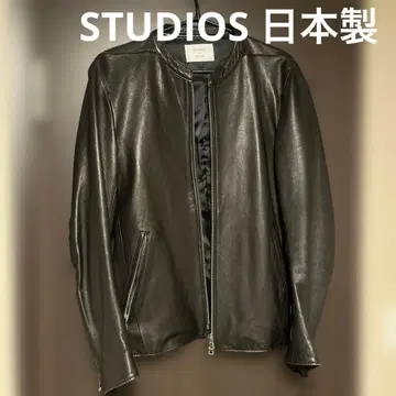 STUDIOUS 블랙 가죽 자켓 사이즈 2