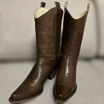 REGAL 미들 숏부츠 웨스턴풍 천연 가죽 다크 브라운