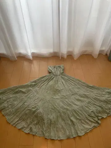 MARIHA 초원의 꿈 드레스 36 사이즈 민트 컬러 인도 면 100%