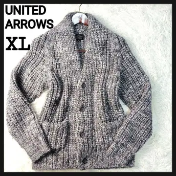 [ XL ] 유나이티드 애로우즈 도쿄 로우 게이지 굵은 폭 알파카 가디건