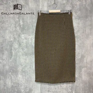 새상품급 GALLARDAGALANTE 개럴개런트 가을 컬러 체크 스커트