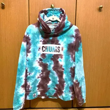 CHUMS 타이 다이 후드 부착 후드티 맨투맨 남성용 L