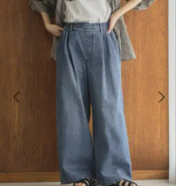 스튜디오 클립 턱 스트레이트 데님 팬츠