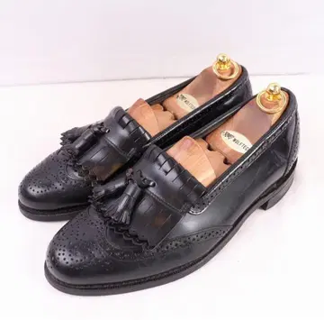 USA제 덱스터 퀼트 태슬 로퍼 블랙 가죽 DEXTER