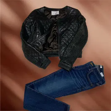 르쉘 블루 ENCHANTEMENT 가죽 자켓 양가죽 38