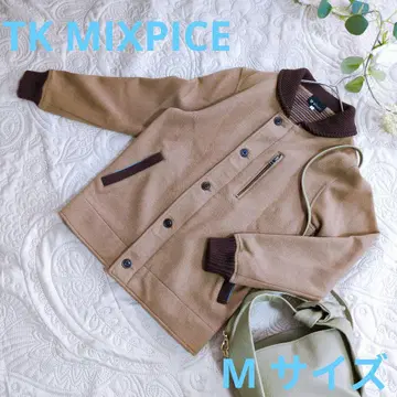 [ TK MIXPICE ] 베이지 자켓 M 사이즈 더블 지퍼