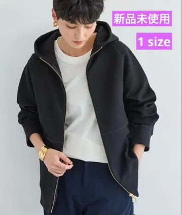 새상품 BARNYARDSTORM 더블 페이스 후드티 블랙