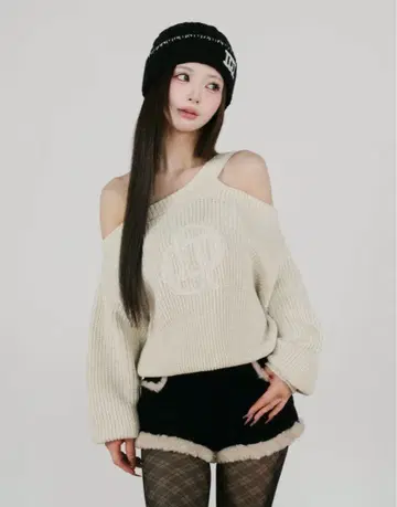 Darich 케이블 로고 아지메 니트탑