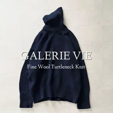 인기 정가 3만 GALERIE VIE 파인 울 니트 터틀넥 M