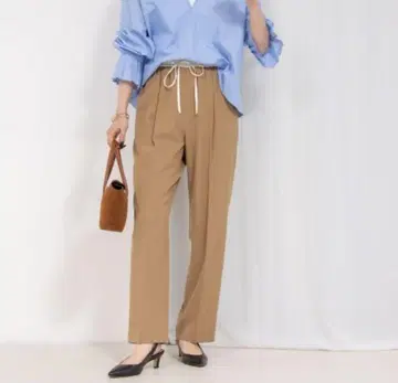 노리즈 워셔블 허리 배색 이지 팬츠 카멜