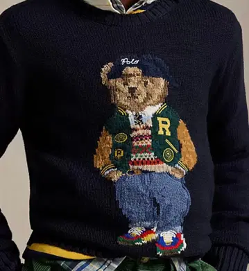 새상품급 랄프 로렌 폴로베어 코튼 니트 여성용 SM 사이즈 상당