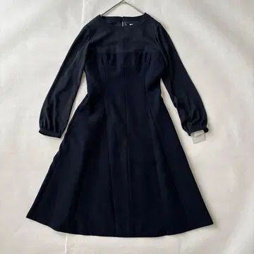 [ 미사용품 ] 셀포드 바이컬러 콤비 원피스 네이비 38