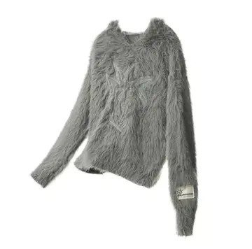 EMOBROTHER 인조 모피 후드티 y2k