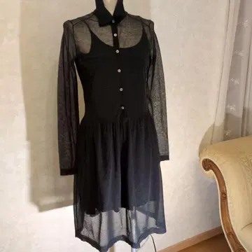 블랙 긴팔 셔츠 원피스 마크제이콥스