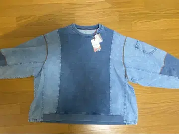 mililopiulu/밀리로피울 케미컬 데님 쭈리 맨투맨