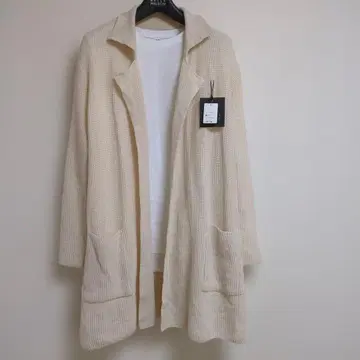 GIPSY BLUE 자켓풍 디자인 카라 부착 울 가디건