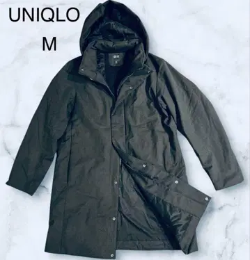 새상품급 UNIQLO 유니클로 하이브리드 다운 코트 다크 그레이 M