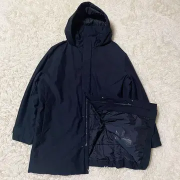 [ 새상품급 레어 사이즈 ] 4XL 유니클로 하이브리드 다운 코트 네이비