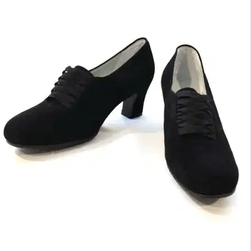 [ 새상품급 ] YOSINOYA 펌프스 23.5cm 블랙 스웨이드