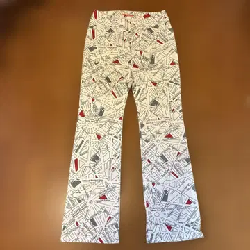 CASTELBAJAC 지도 도안 플레어 팬츠