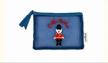 캐스키드슨 파란색 메쉬 파우치 근위병 자수 London Dog