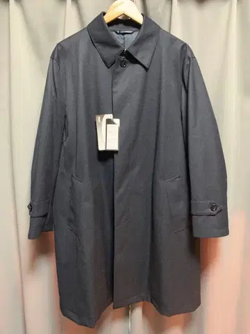 택 포함 새상품 Vwarm 남성용 스텐카라 코트 다크 네이비 계열 3L