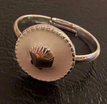 아쉬페 프랑스 실버 컬러 쉘 모티브 반지 약 15호