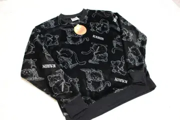 [ 새상품 ] L 사이즈 블랙 드래곤볼 카린님 플리스 올 패턴 맨투맨