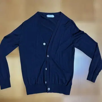 [새상품급] United arrows 하이 게이지 울 가디건 블랙 L