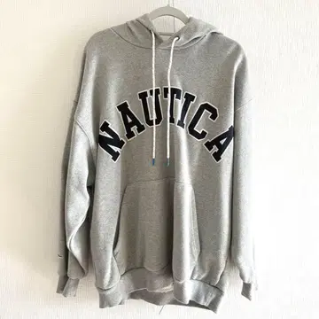 NAUTICA 그레이 후드 부착 후드티