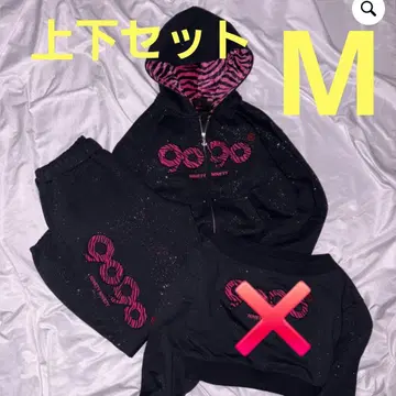 9090girl Glitter 셋업 hoodie 팬츠 제브라 M