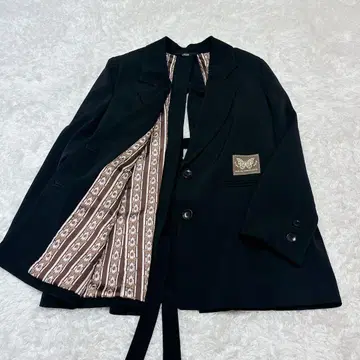 새상품급 ELFSACK 엘프사크 테일러드 자켓 백 오픈 나비 블랙