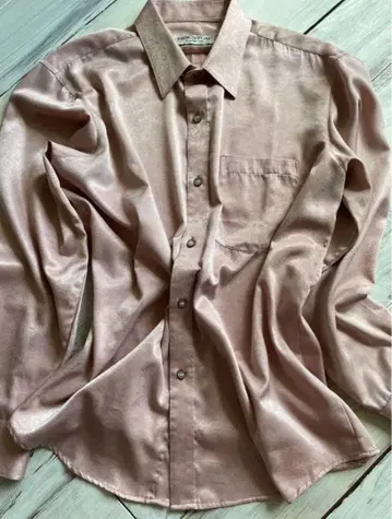 빈티지 새틴 셔츠 핑크 HOUSTON vintage