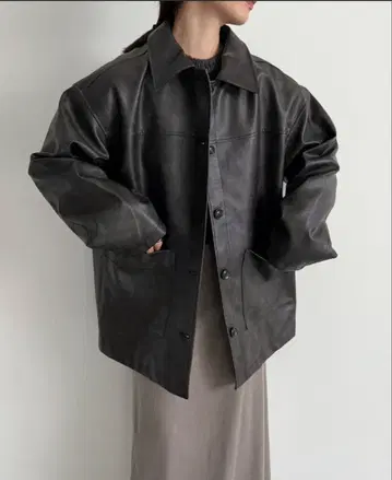 select MOCA by son 스탠칼라 페이크 가죽 자켓