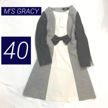 택 포함 새상품 M'S GRACY 원피스 40 리본 날씬해 보이는